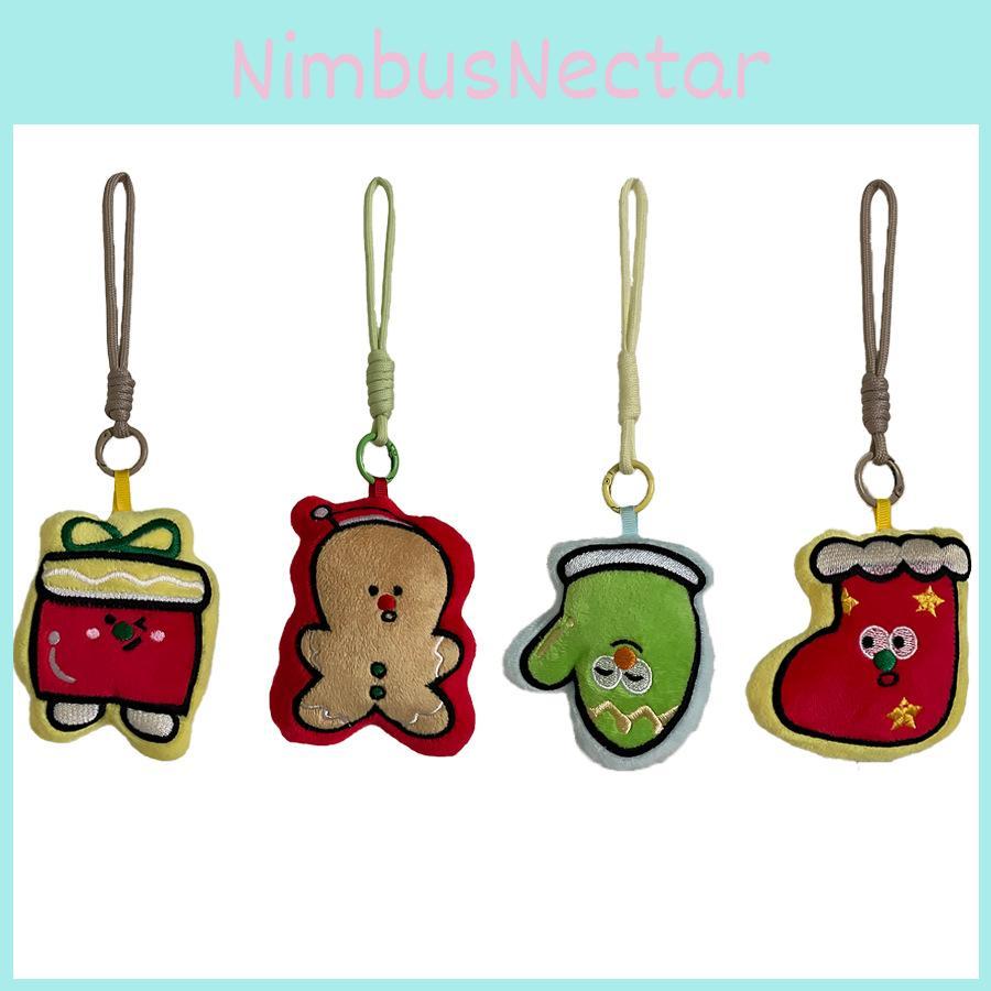 Weihnachts-Plüsch-Feiertags-Socken und -Handschuhe mit kurzem Flor für saisonale Taschen-Dekorationen