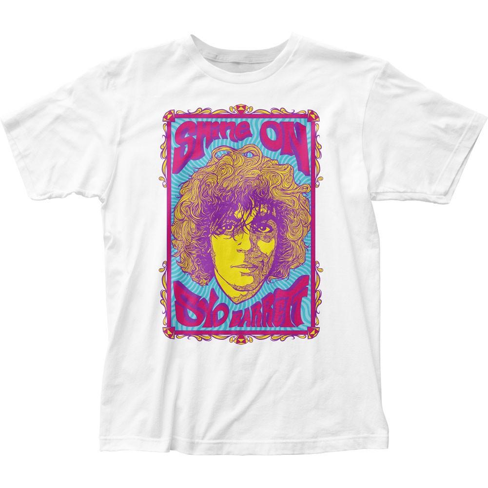 Men s Syd Barrett Swirly Portrait Slim Fit T-Shirt Mens Womens Tees Top  White 2XL