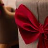 Christmas Chair Sashes Bows Large Velvet Chair Cover Back Tie Supplies for Christmas Banquet Home Wedding Event Holiday Party Decor