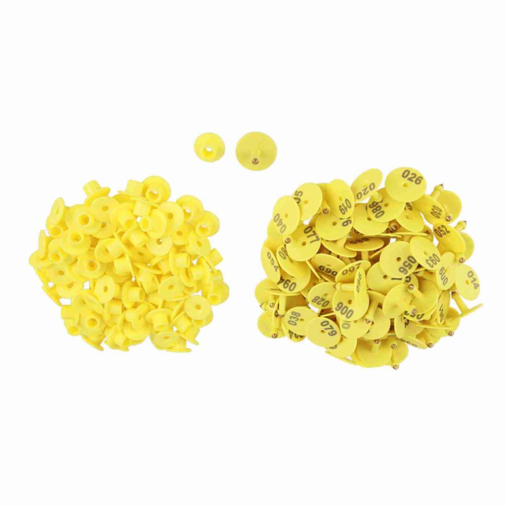 100Pcs Set Sheep Goat Hog Pig Cattle Beef Cow Livestock Ear Number Tag Farm Animal Lettering