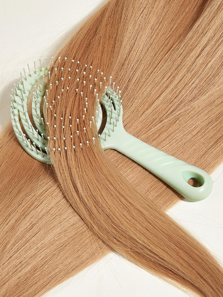 Relaxing Circular Massage Comb Portable Hollow Hair Combs Scalp Massage Brush Salon Styling Tools Solid Color Hair Brush