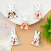 Cartoon Flirty Rabbit Resin Accessories: Handmade Hair Clips, Keychains, Phone Cases, Refrigerator Magnets