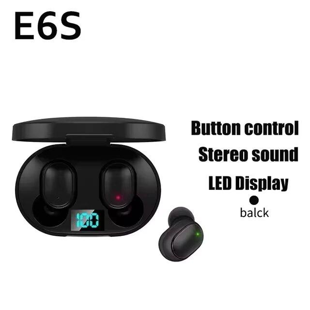

Оригинальные наушники E6S Air Pro TWS Fone Bluetooth, беспроводные наушники, игровая гарнитура для Xiaomi Android, наушники Lenovo чёрный