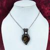Ammonite Fossil Pendant Copper Wire Wrapped Moonstone Pendant Gemstone Jewelry