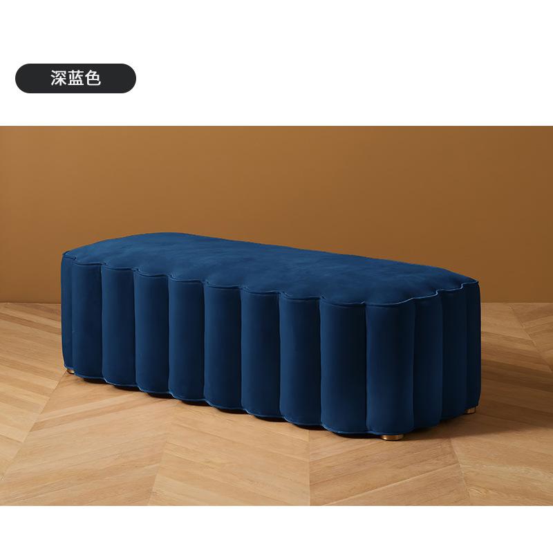 Nordic Flannel Shoe Changing Stool American Leisure Sofa Ottoman Living Room Furniture Luxury Sofa Bench