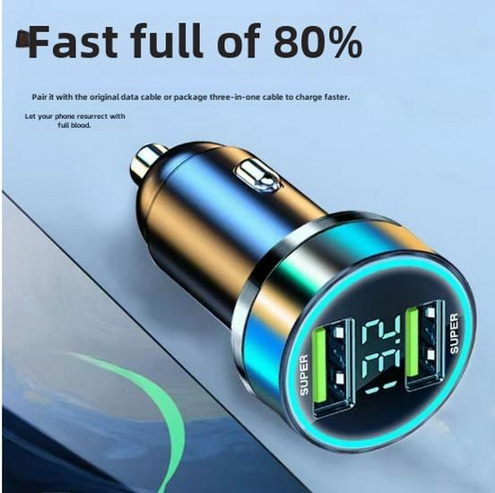 Afișaj digital Încărcător auto multifuncțional de 66 W cu încărcare rapidă PD+QC3.0