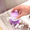Soft Scrubber Soap Dispenser Household Press Type Dish Brush Cleaning Tool Pot Brush Cleaning Brush