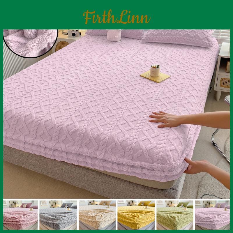 Cover Elastic Mattress Thicken Warm Fitted Sheet Velvet Warm Bed Cover Stretch Pad Protector Nonslip Bedspread 90160180x200cm
