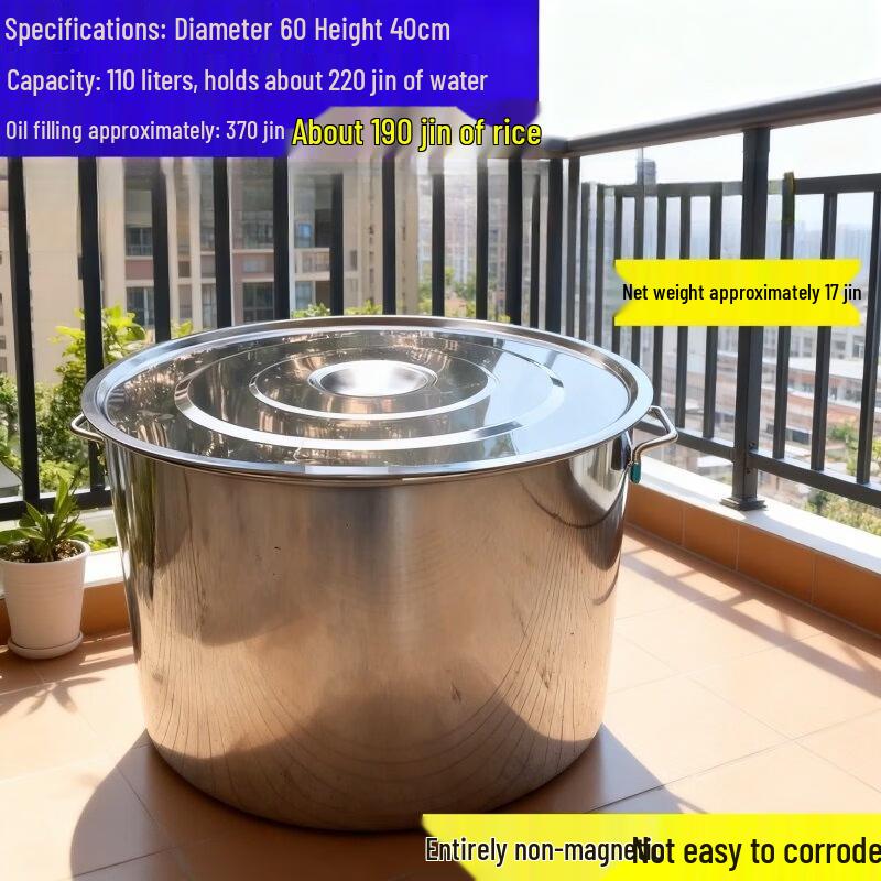 Heavy-Duty Round Food Storage Bucket with Lid