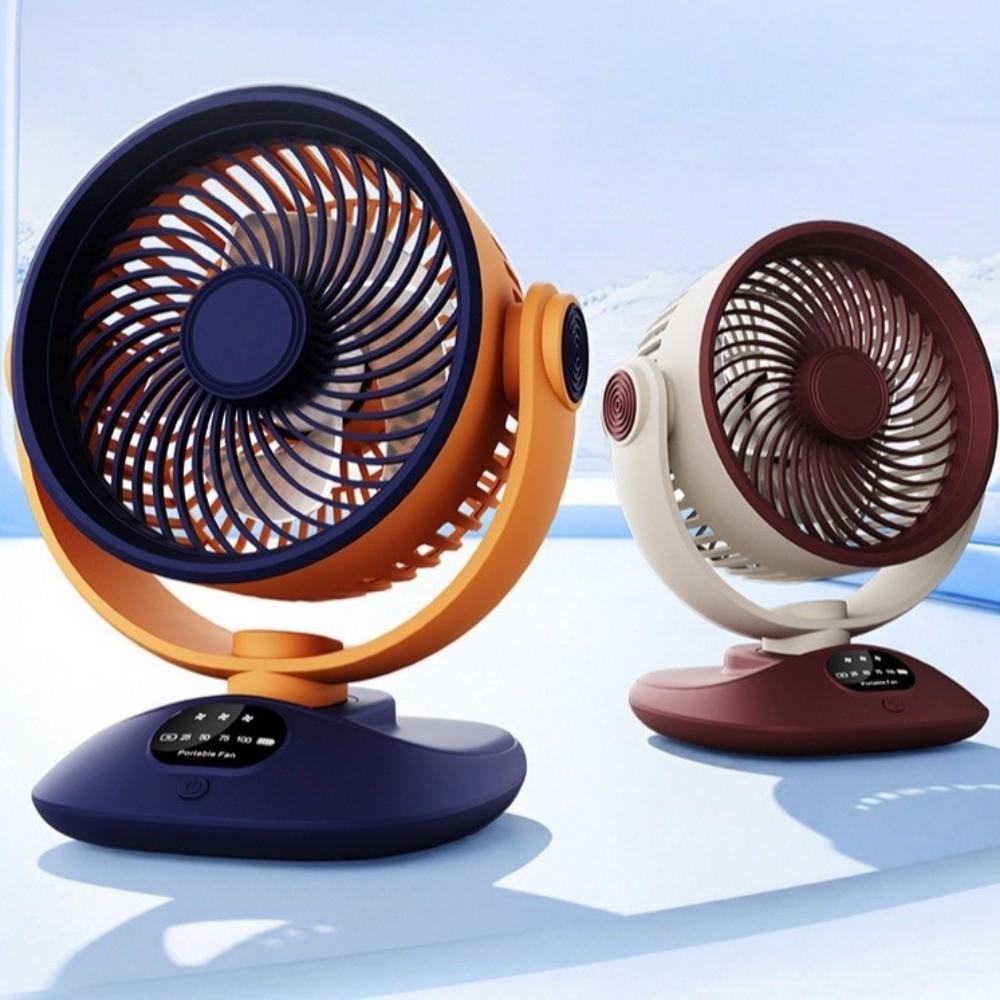 120° Rotating Desktop Electric Fan Type-c Rechargeable Outdoor Camping Fan Outdoor Camping