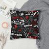 Grunge Punk Words Rock Star Pillowcase Polyester Cushion Cover Decor Throw Pillow Case Cover Bedroom Square