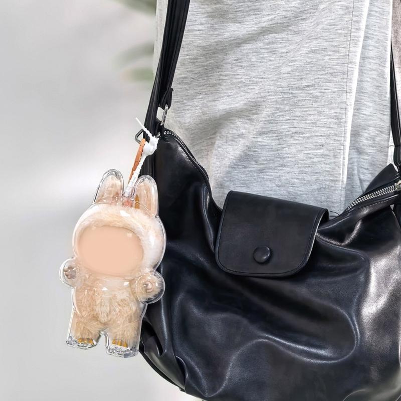 Shatterproof Dustproof Case for 3rd Gen Anime Figure Doll Clear Doll Protector with Secure Silicone Strap for Easy Use