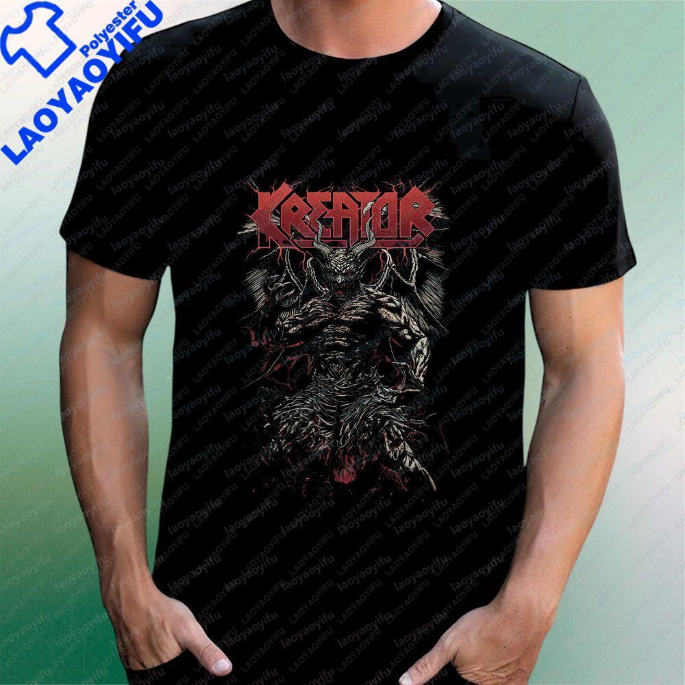 KREATOR Printed Shirt - Gender-neutral Trendy Original Streetwear Short-Sleeved T-Shirt for Both Unisex and WoUnisex (Large Size)