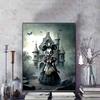 Diamond Painting Dark Style Lolita Minnie and Ghost Castle 5D DIY Rhinestone Diamond Embroidery Cross Stitch Home Wedding Decoration