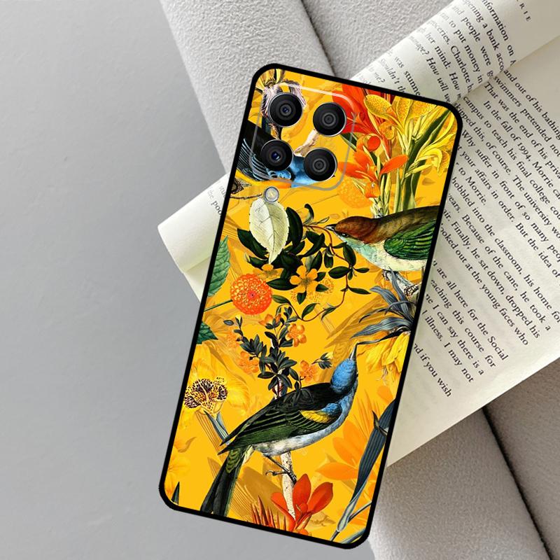 

Garden Birds Vintage Tropical FLORAL For Samsung Galaxy M06 M16 M12 M55 M15 M35 M14 M34 M54 M11 M21 M31 M13 M33 M53 M32 M52 Case Samsung M22