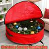Christmas Wreath Storage Bag Waterproof Dustproof with Handles Round Storage Bag Home Xmas Party Garland Portable Zipper Pouch