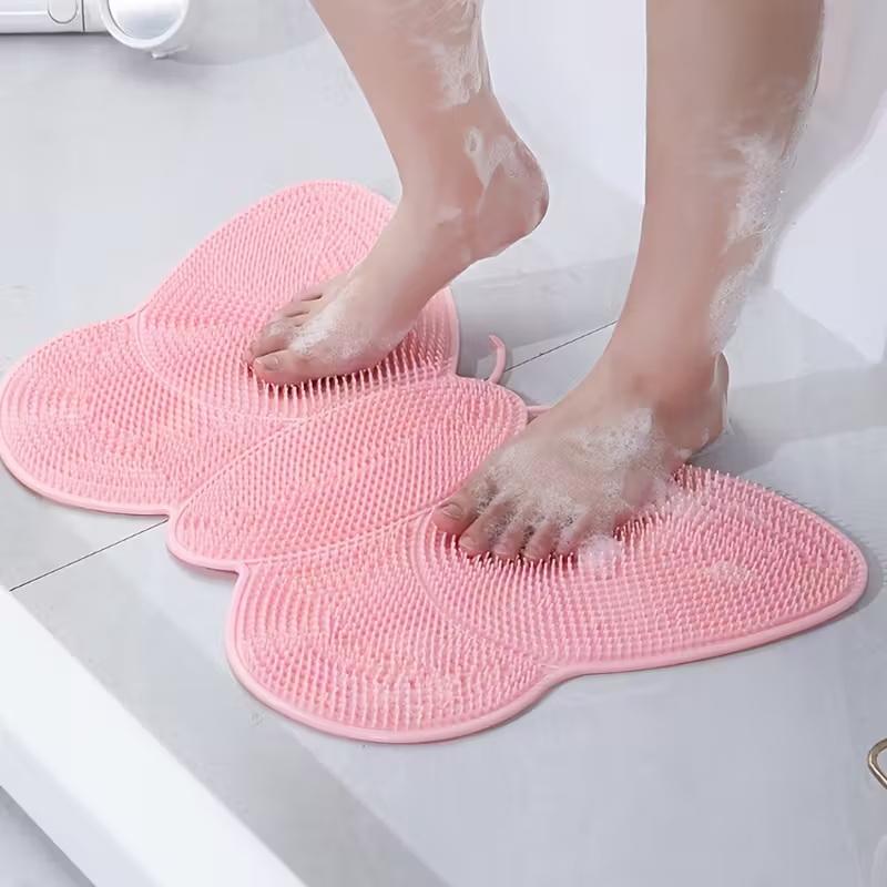 Home Bathroom Bath Suction Cup Floor Mat  Anti-slip Mat Shower Room Foot Rubbing Dead Skin Massage Foot Mat