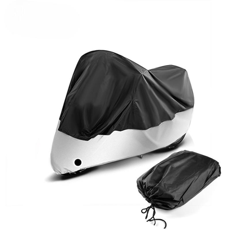 Waterproof Outdoor Motorcycle Cover with Lock Holes and Storage Bag (245x 105 x 125 cm)