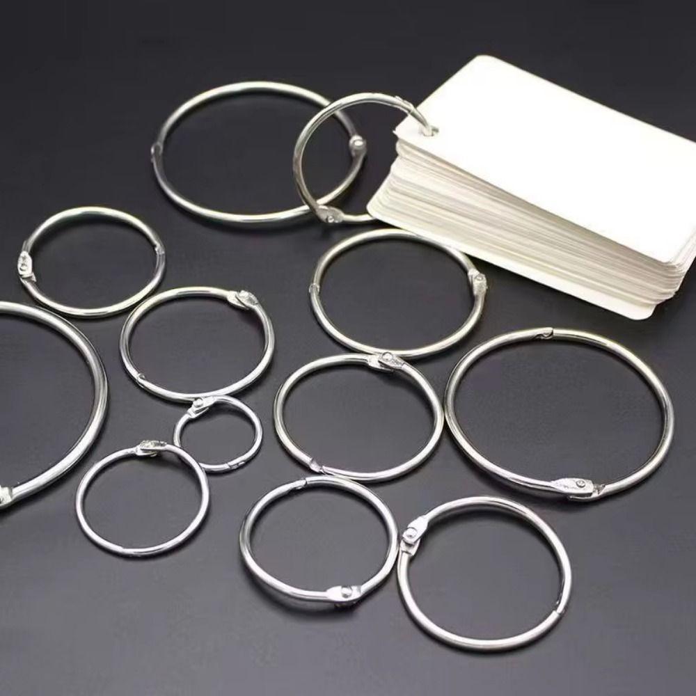 50/100Pcs O Ring Metal Binder Ring Sturdy Paper Binder Ring Loose Leaf Ring School Office Supplies