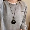Love Pendant Necklace Internet Celebrity Fashion Versatile Sweater Chain High Sense Jewelry