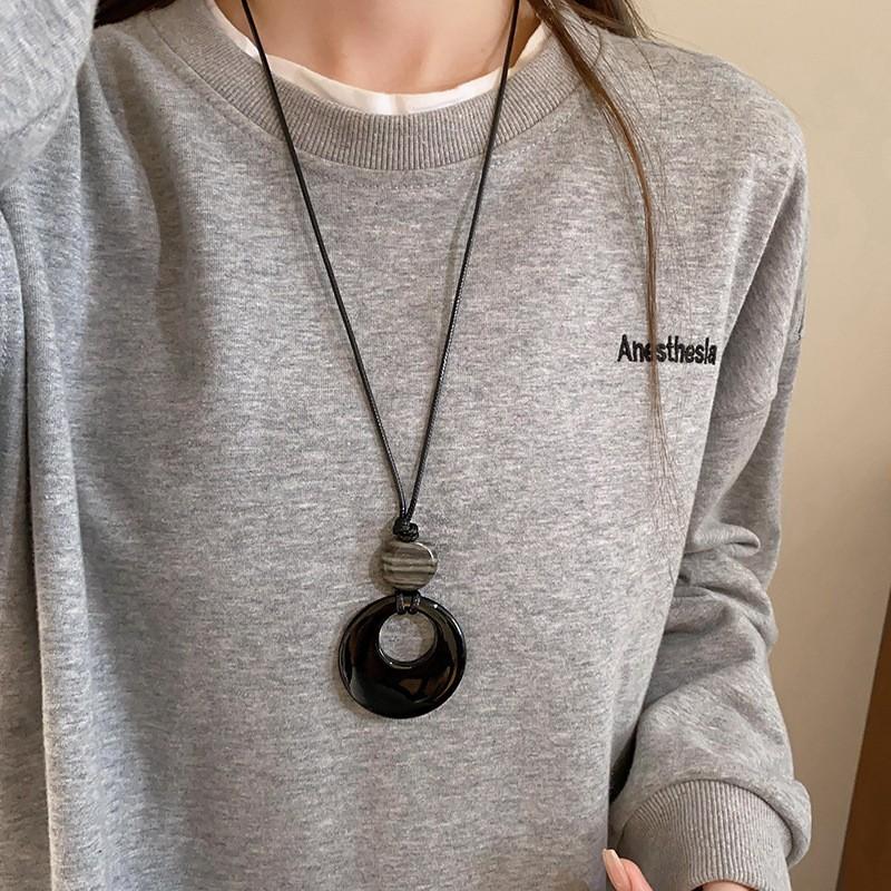 Love Pendant Necklace Internet Celebrity Fashion Versatile Sweater Chain High Sense Jewelry