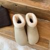 Suede round boots fashion short versatile winter snow boots short boots warm plush