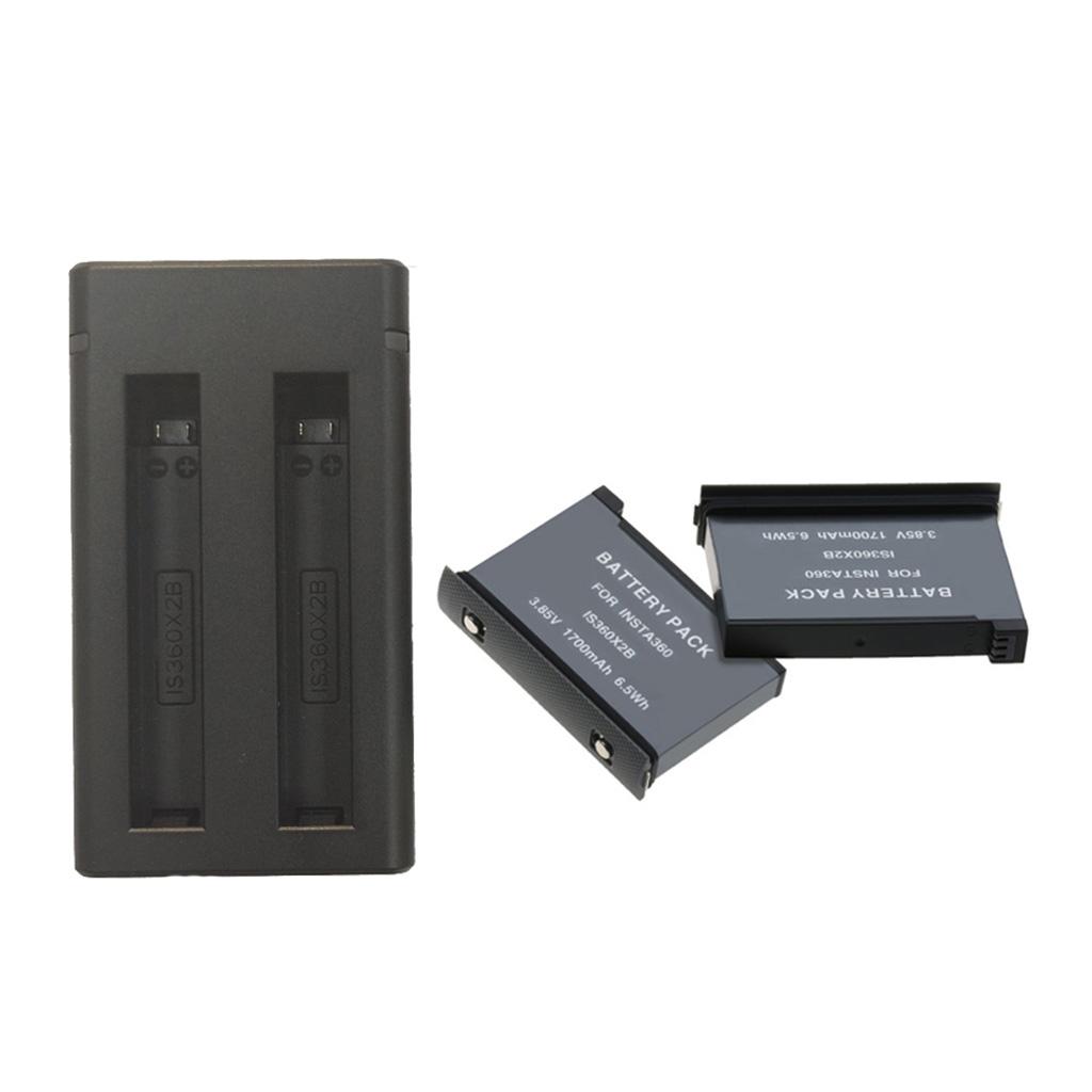 Camera Battery for Insta 360 One X2 1700mAh 8 Dual Battery Charger