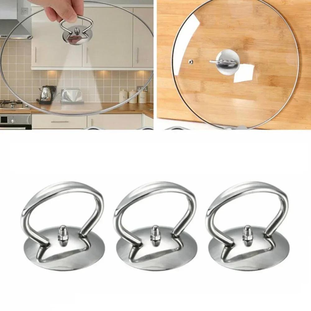 Stainless Steel Pot Lid Handle Universal Kitchen Pan Lid Handle Knob Replacement Accessories Cookware Glass Cover Hardware