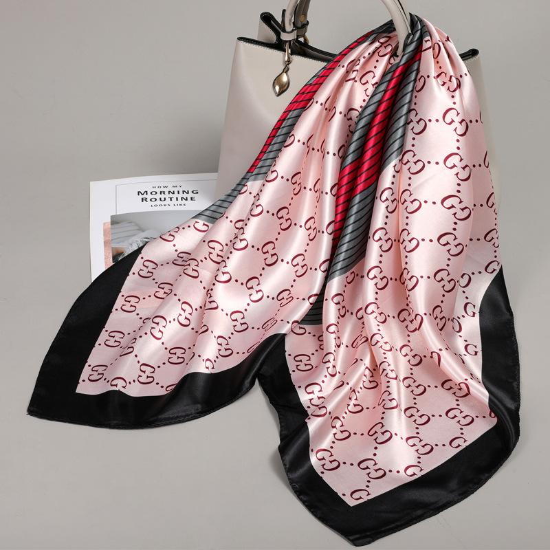 90 Square Scarves, Silk Scarves, Women's New Spring and Summer High-end Sense Versatile, Thin Scarves, Shawls Outside