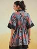 Indigo Patchwork Printed One Size Kaftan Top