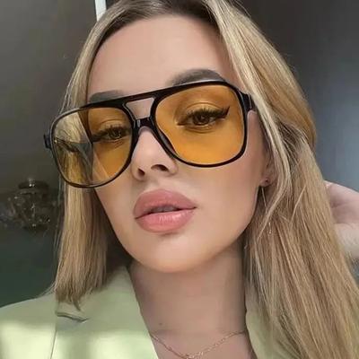 European American Vintage Sunglasses Men Pilot Shape Double Bridge Woman Glasses Driving Hiking Women Sun Glasses