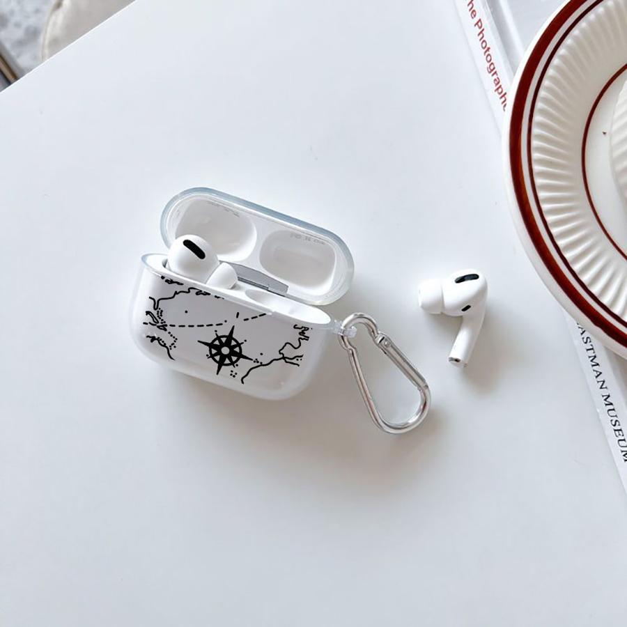 World Travel Airplane Clear Earphone Cases Cover Case For Airpods 2 3 4 Pro3 Pro Pro2 1