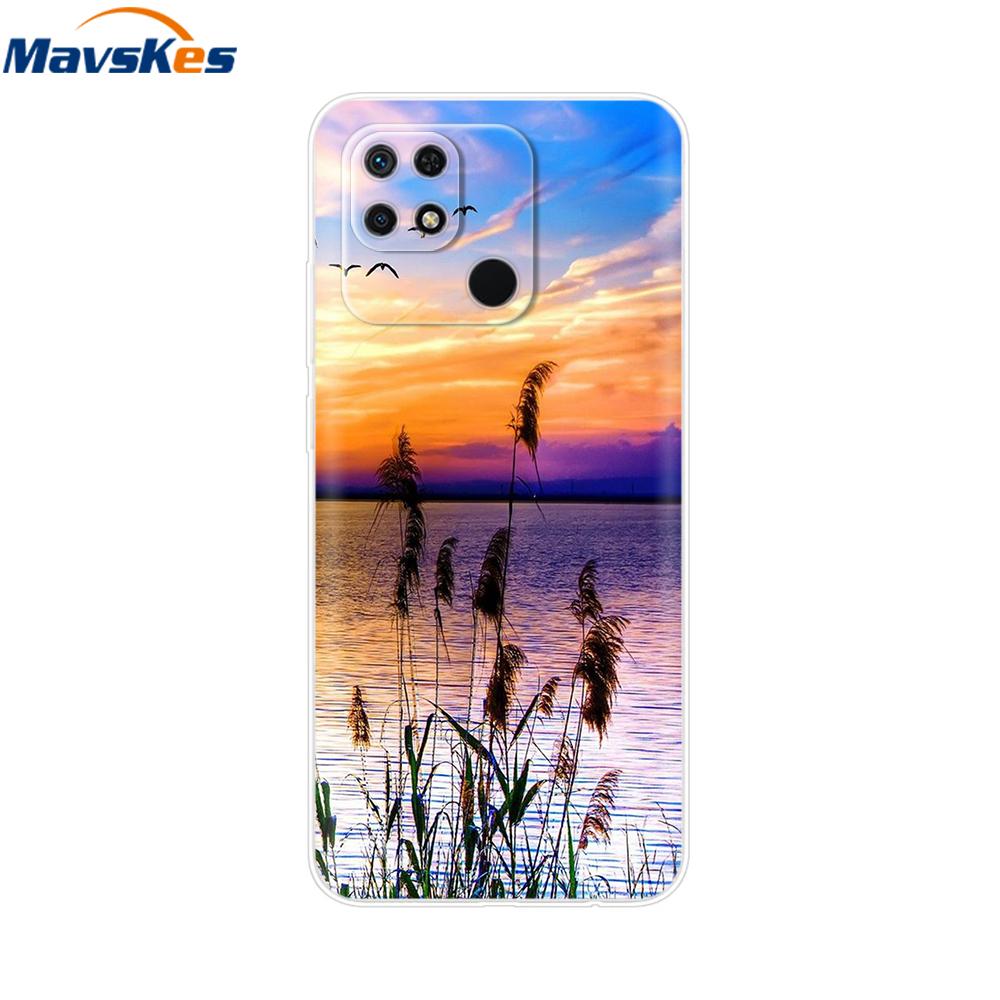 For Redmi 10C Case Clear Heart Flower Soft Silicon Phone Cover For Xiaomi Redmi 10C Coque redmi10C 10 C Fundas Bumper Shockproof