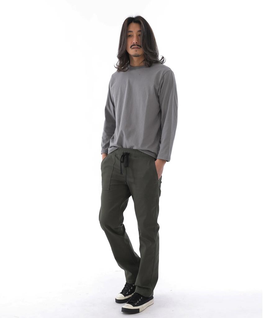 Seinteukeulu Nice Bag Straight Fatigue Pants Nsb-320 Khaki