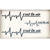 6pcs Tattoo Stickers Punk Men Women Waterproof Temporary English Letters Design