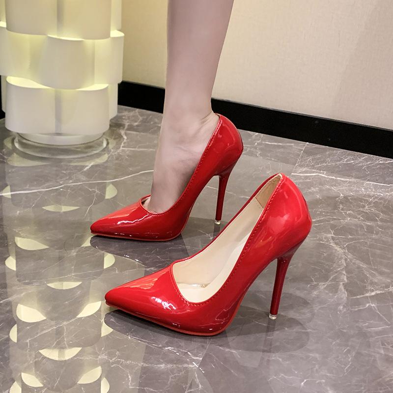 -Size, Large Size CM High Heels Women's Stiletto Work Shoes Professional Props Single Shoes