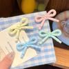 Korean Print Bow Hair Clip Clamp Children Simple Bowknot Barrettes Hairpins For Girls Side Clip Baby Cute Hair Acccessories