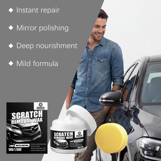 Car Scratch Remover Paste Polishing Compound for Minor Scratches & Swirl Marks Restores Paint Gloss DIY Car Scratch Repair Kit