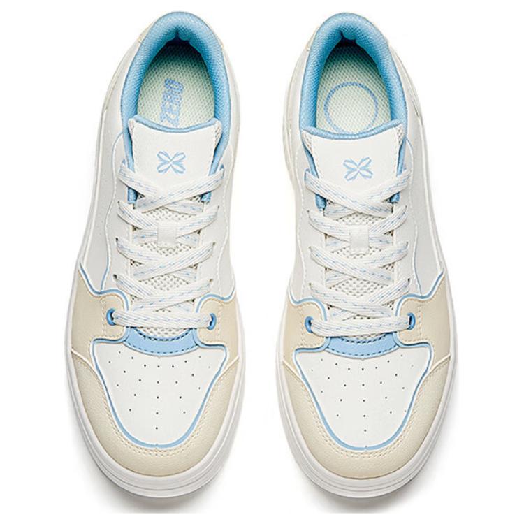 Anta Jelly Shoes 2 Comfortable Versatile Breathable Lightweight Increased Height Low Top Skate Shoes Women sneaker White Blue Beige 122528032-3