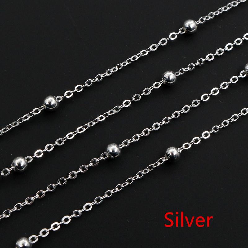 5 Meters/lot 3.5mm Ball Chains Bronze Gold Silver Color Handmade Necklace Bracelet DIY Jewelry Making Findings Accessories