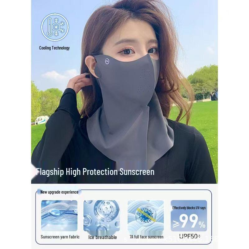 

Женская дышащая маска для лица с защитой от УФ-лучей для летнего вождения и езды на велосипеде