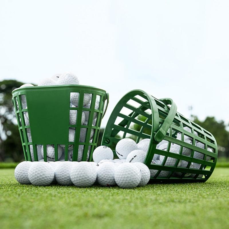 Golf Ball Pickers Basket Holds 50 Balls Golf Ball Container with Handle For Easy Practice On Course Or Backyard