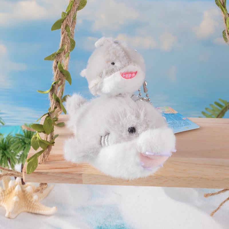 Mini Turtle & Nesting Crab Plush Keychain - Marine Life Parent-Child Doll Set