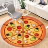 1pc Pizza Slice Office Round Area Rug, Under Office Chairs Bedroom Living Room Home Decor, Room Deco, Available in Various Sizes