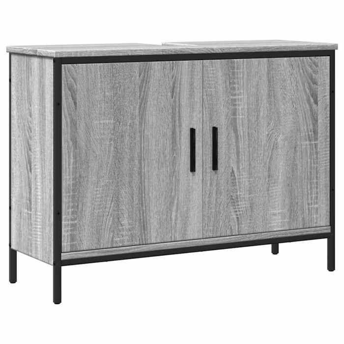 VidaXL Bathroom Sink Cabinet, Vanity Unit with Storage, Toilet Under-Sink Cabinet, Modern, Sonoma Grey 842454