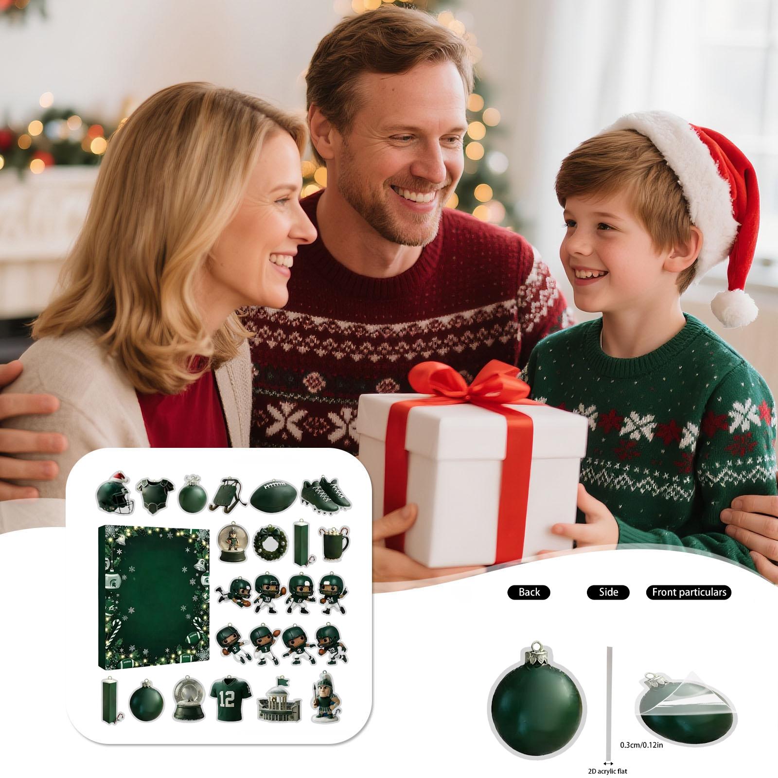 

2D Плоская Коробка Самолет 24 шт. Серия Адвент-календарь Рождественский Отсчет One Size синий