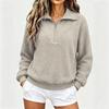 Women's  Zip Pullover Long Sleeve  Sweatshirt