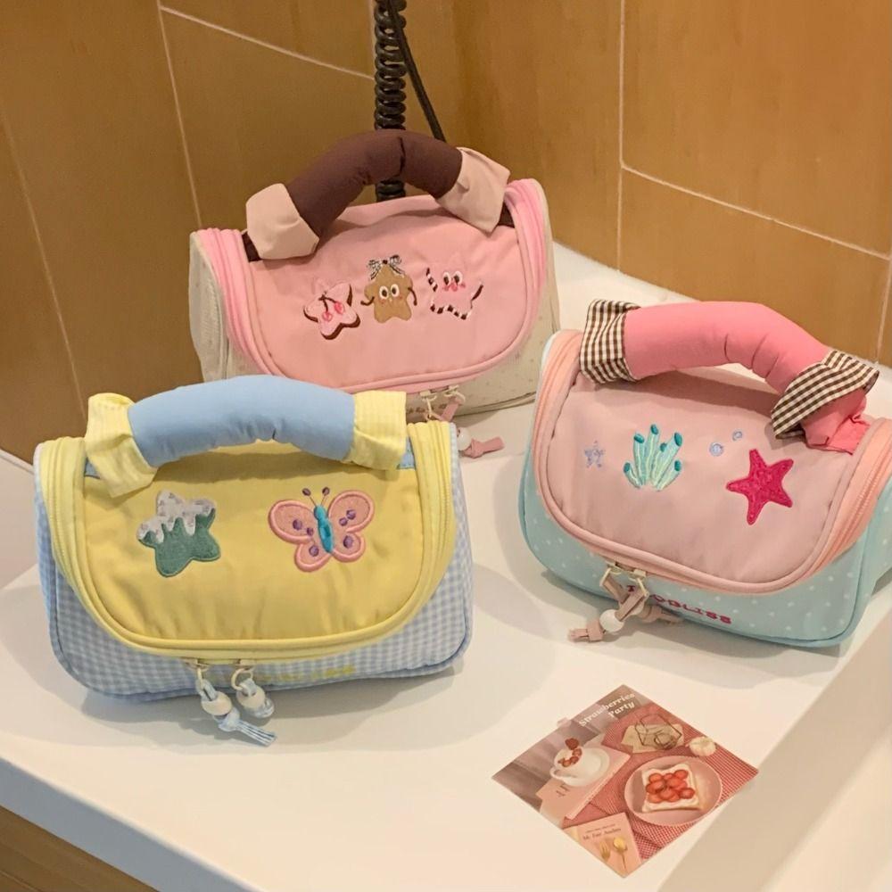 Portable Dopamine Color Pencil Case Multi-functional Large-capacity Stationery Pouch Stationery Storage Bag Students Gift