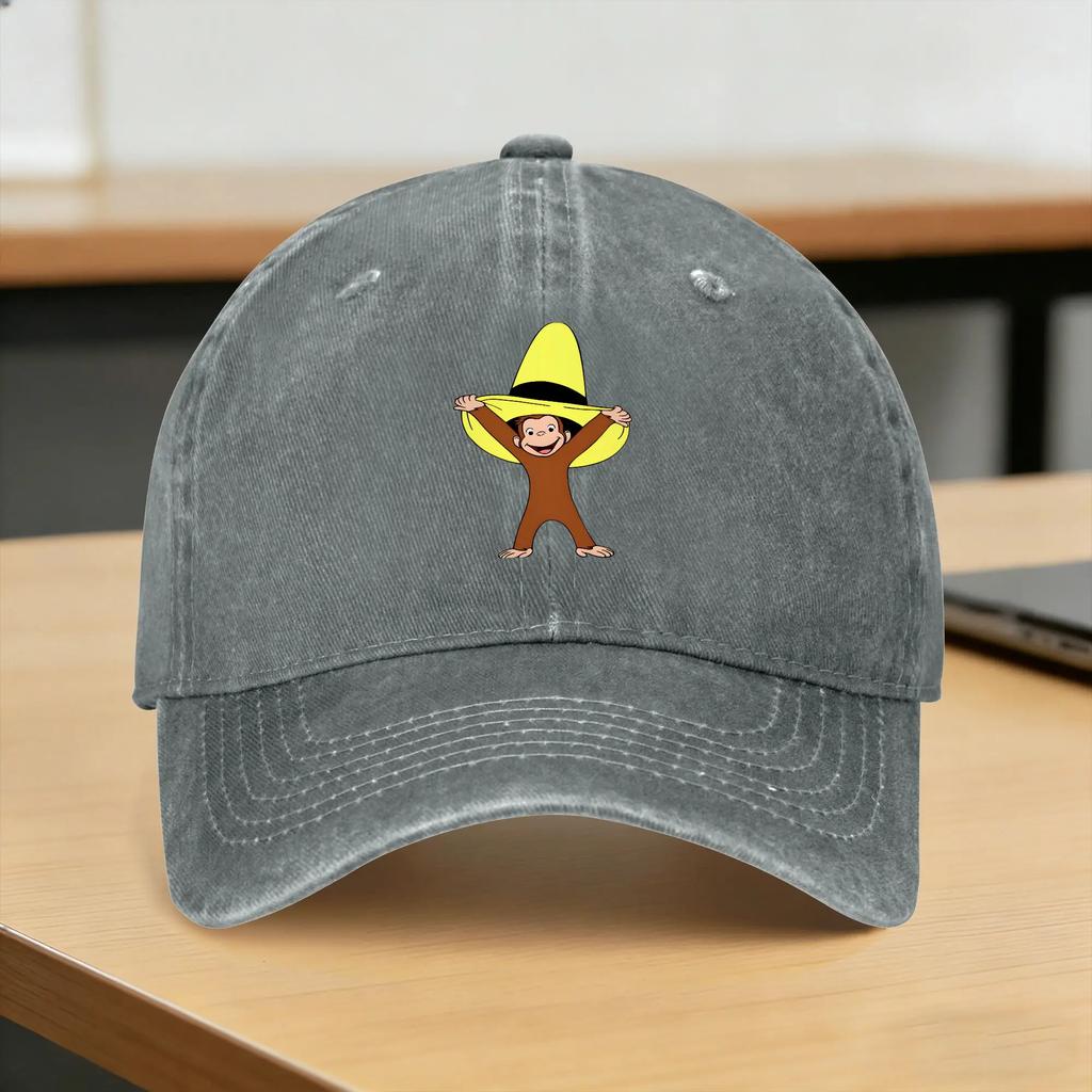 Baseball Cap Cartoon Monkey CCuriouss Georges Summer yk Retro Trucker Hat UnisexTeens Camping SunProof Caps