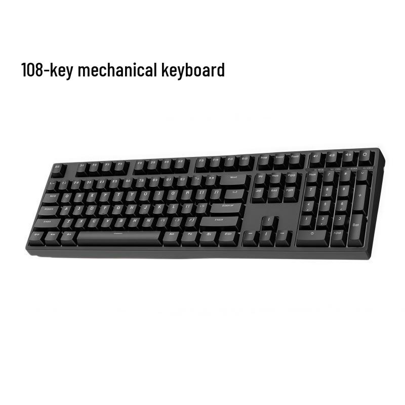 108-Key Blue Switch Mechanical Keyboard - Wired for Gaming and Office Use, New Model.